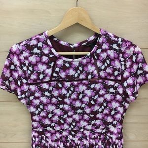 Banana Republic Petite Pleated Purple Dress